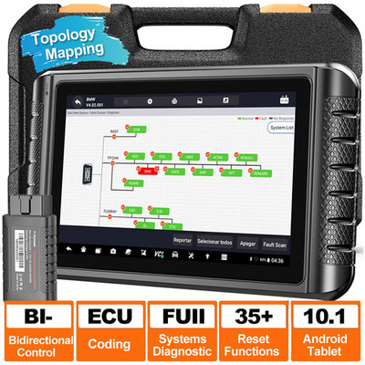 Car 10'' Tablet Diagnostic Tool Bidirectional All Systems OBD2 Scanner ECU Coding