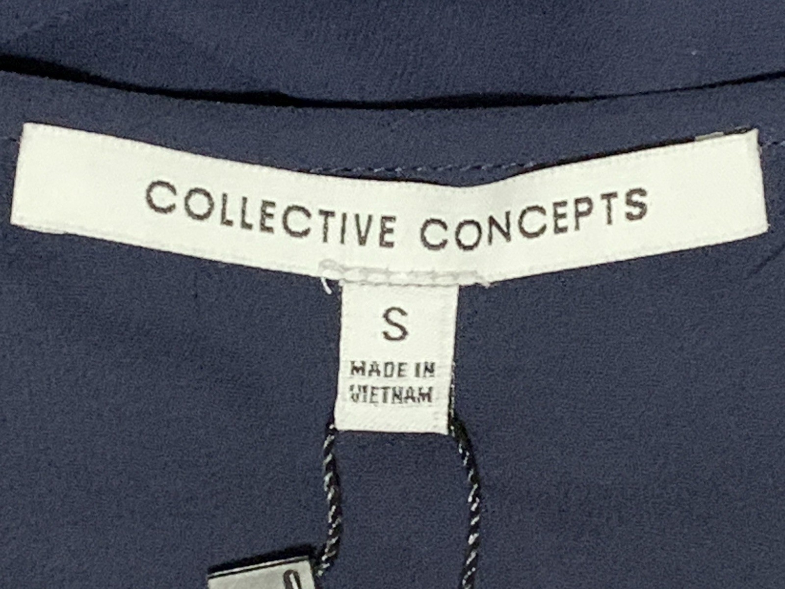 Collective Concepts Womens New $68 Popover Shirt Blouse Top Small 4 6 Navy