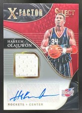 2020-21 Panini Select XFactor Memorabilia Signatures #XF-HOW Hakeem Olajuwon /99