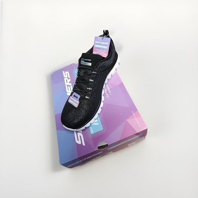 Skechers Memory Foam Slip-On Shoe ''Bright Bezel'' 8 Black
