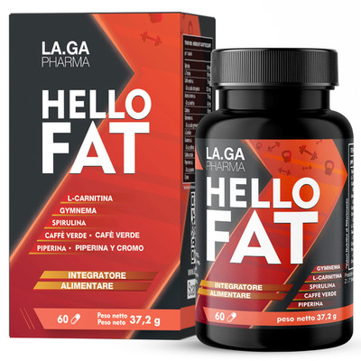 HELLO FAT Fatburner: Spirulina, L-Tyrosin., accel. Stoffwechsel LAGA PHARMA