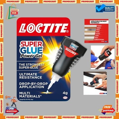 Loctite Sekundenkleber Power Gel flexibler Sekundenkleber mit tropffreier Formel 1 x 4g,