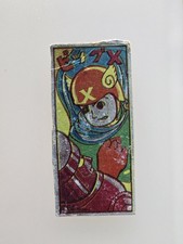 Red X Helmet Hero Fist Symbol 37046 Menko Card Japanese Vintage