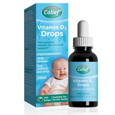 Colief Vitamin D 3 Drops | The Infant's Sunshine Vitamin for Immune Support |...