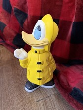 Donald Duck Walt Disney Production Large Yellow Ceramic Figurine 9.5 in hi Vtg
