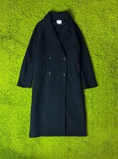 Sezane oldmoney style wool blend double breasted coat black size 38