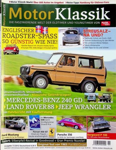 3) Motor Klassik 11/2012 - Ferrari 456 GT mit 442PS  - Ford Mustang Hardtop Coup