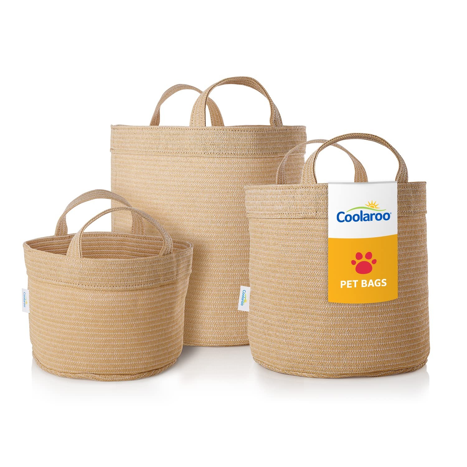 3-Pack Small, Medium and Large Heavy Duty Dog Storage Toy Bin and Travel Food...