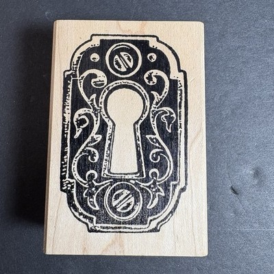 Bartholomew's Ink Ornate Antique Keyhole Cover Key Lock Rubber Stamp Francisco