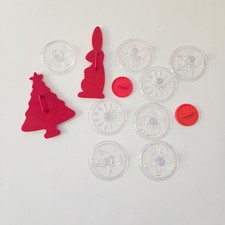 Christmas and Easter Cookie Cutter Set with Holiday and Floral Stamps Set of 11