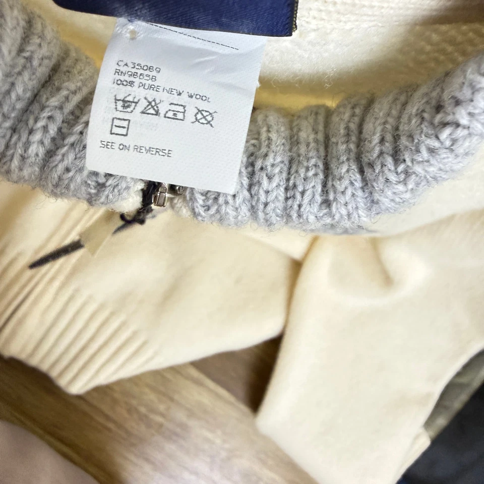 Suéter Paul & Shark Yachting Cadets Talla 10 Niños Crema Bordado Preppy Codo Foto 3 de 4