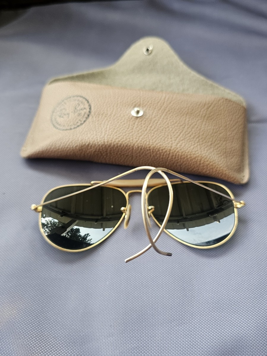 レイバン　アビエーター ビンテージ　サングラス　58◻︎14 Vintage Sunglasses Ray Ban 58□14 Aviator Style Sunglasses With