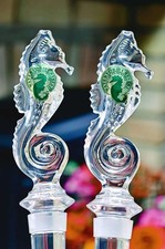 2 Waterford Crystal Seahorse Bottle Stoppers