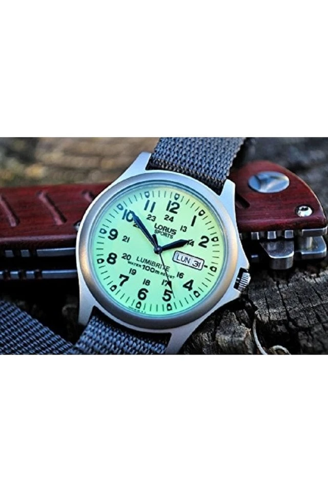 Lorus RJ655AX9 Herren Lumibrite Military Style 37mm Uhr - Bild 2 von 4