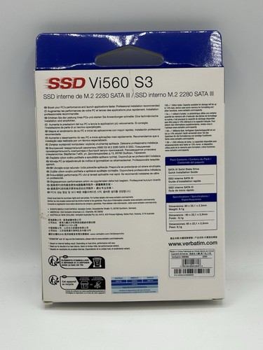 Verbatim 1TB SSD Vi560 S3 Internal Solid State Drive SATA III M.2 2280 - Afbeelding 3 van 4