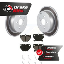 Rear Coated Disc Brake Rotors And Ceramic Pads Kit For 2003-2008 Toyota Matrix