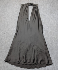 Show Me Your Mumu Jasmine Halter Mini Dress Womens XL Black Satin LBD Formal 90s