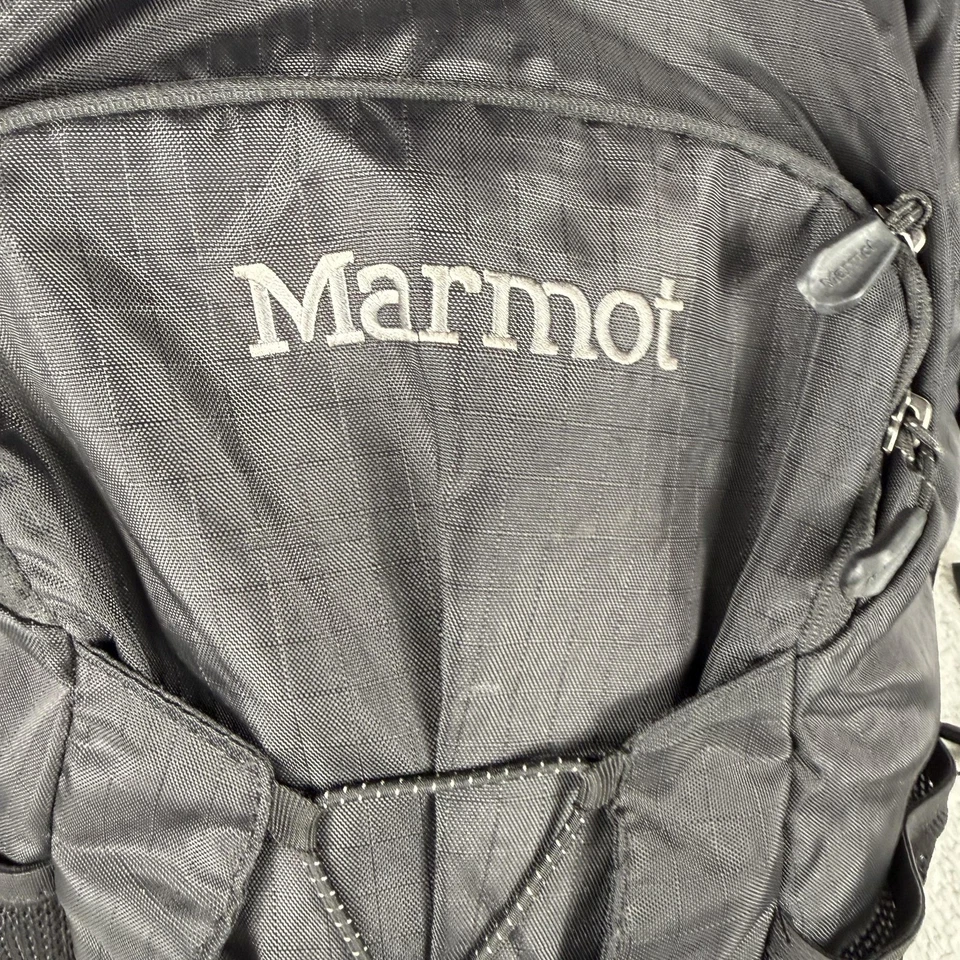 Marmot Backpack Black Eldorado Daypack Mesh Pockets Bungee Cord Sleeve Hiking - Image 3 of 4