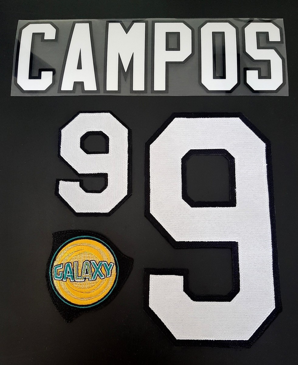 MLS LA Galaxy 1997 Name Set & Badge Logo Jorge Campos For Goalie