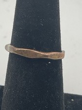 Hammered Copper Ring Band Size 6