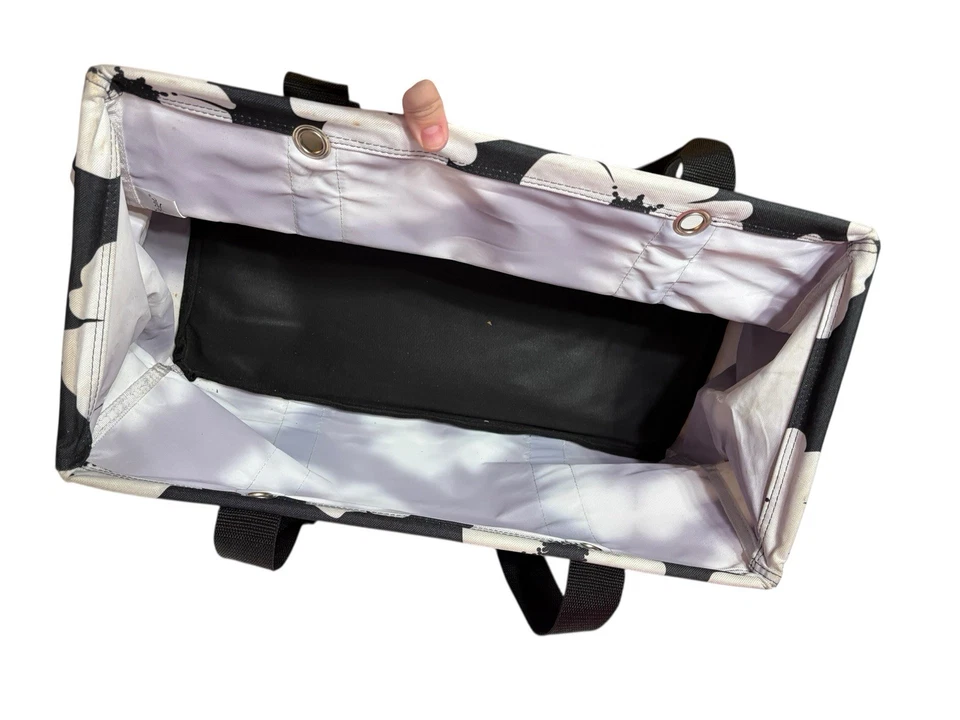 Bolso utilitario mediano Thirty One Gifts con inserción rosa estampado de amapola blanca Foto 4 de 4