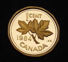 1984 1¢ uncirculated proof coin - fantastic, low mintage