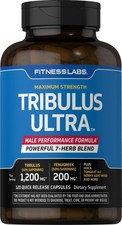 Tribulus Terrestris for Men  120 Capsules  7-Herb Blend  by Fitness Labs