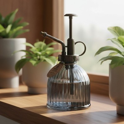Elegant Vintage 6.3'' Tall Glass Plant Mister - Perfect for Indoor Plants