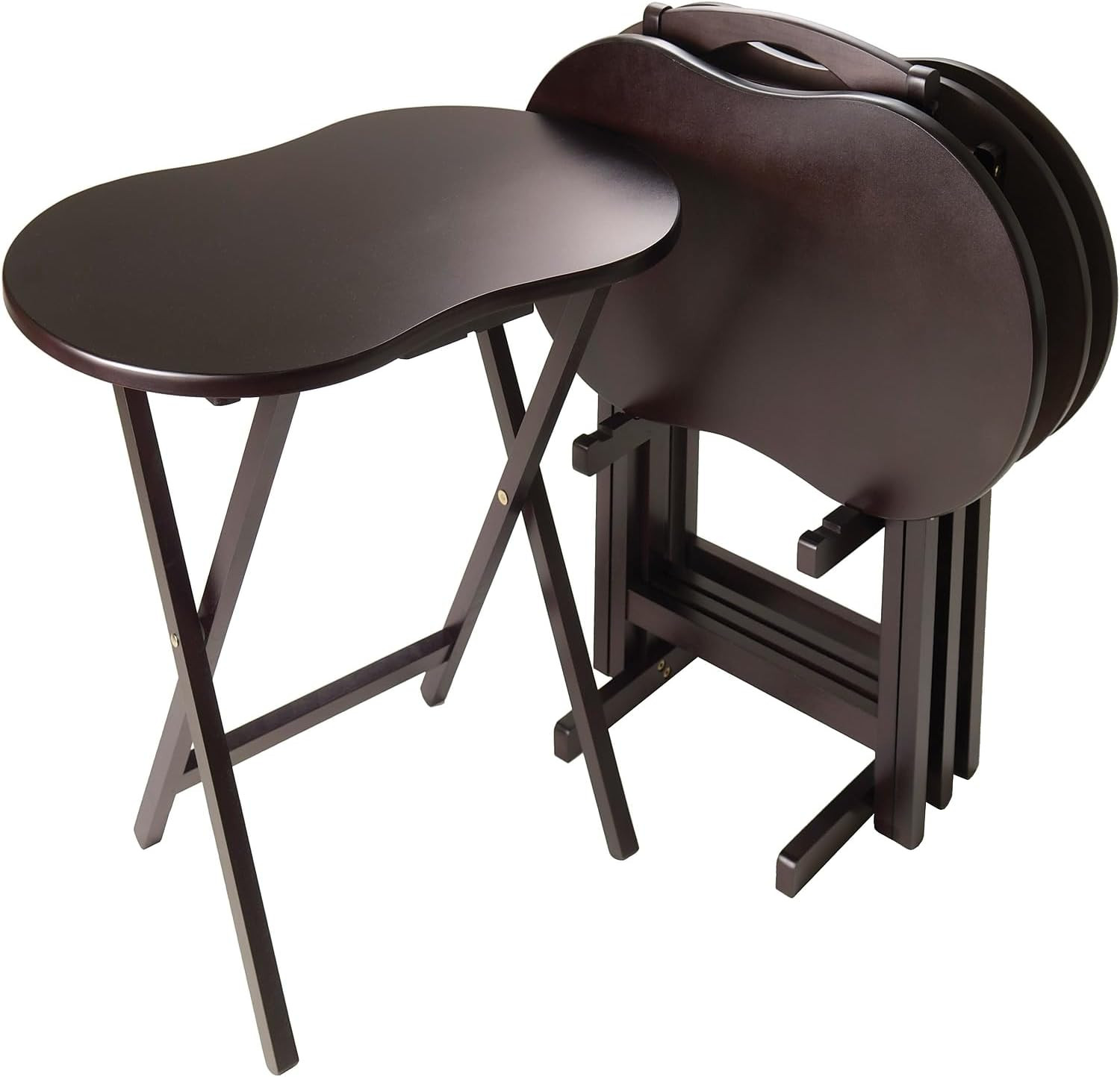 Stylish 23-Inch Brown TV Table Set - 5-Piece Collection (Model 92532)