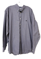 Brooks Brothers XL Shirt Long sleeved Plaid Blue Navy Red Wht Button Down Collar