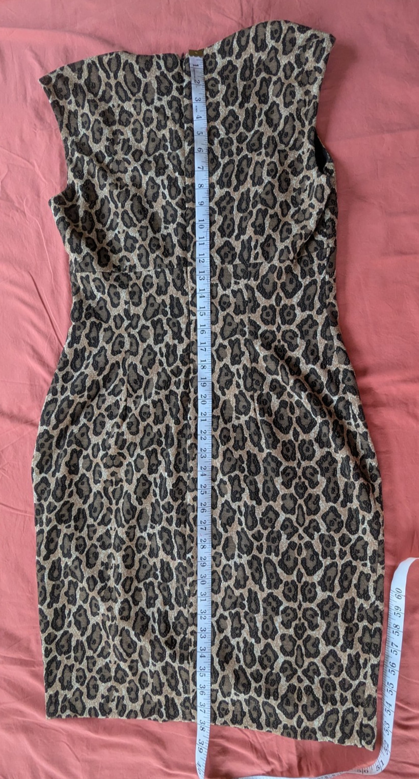 Cache Leopard Print Stretch Dress US Size L - image 16