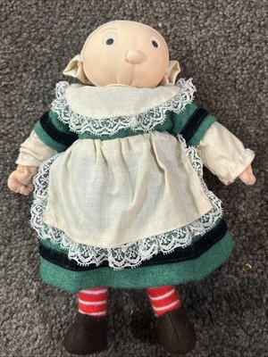 RARE Vintage Becassine 8  Cloth Doll Plush Toy. French Circa 1950s 1960s