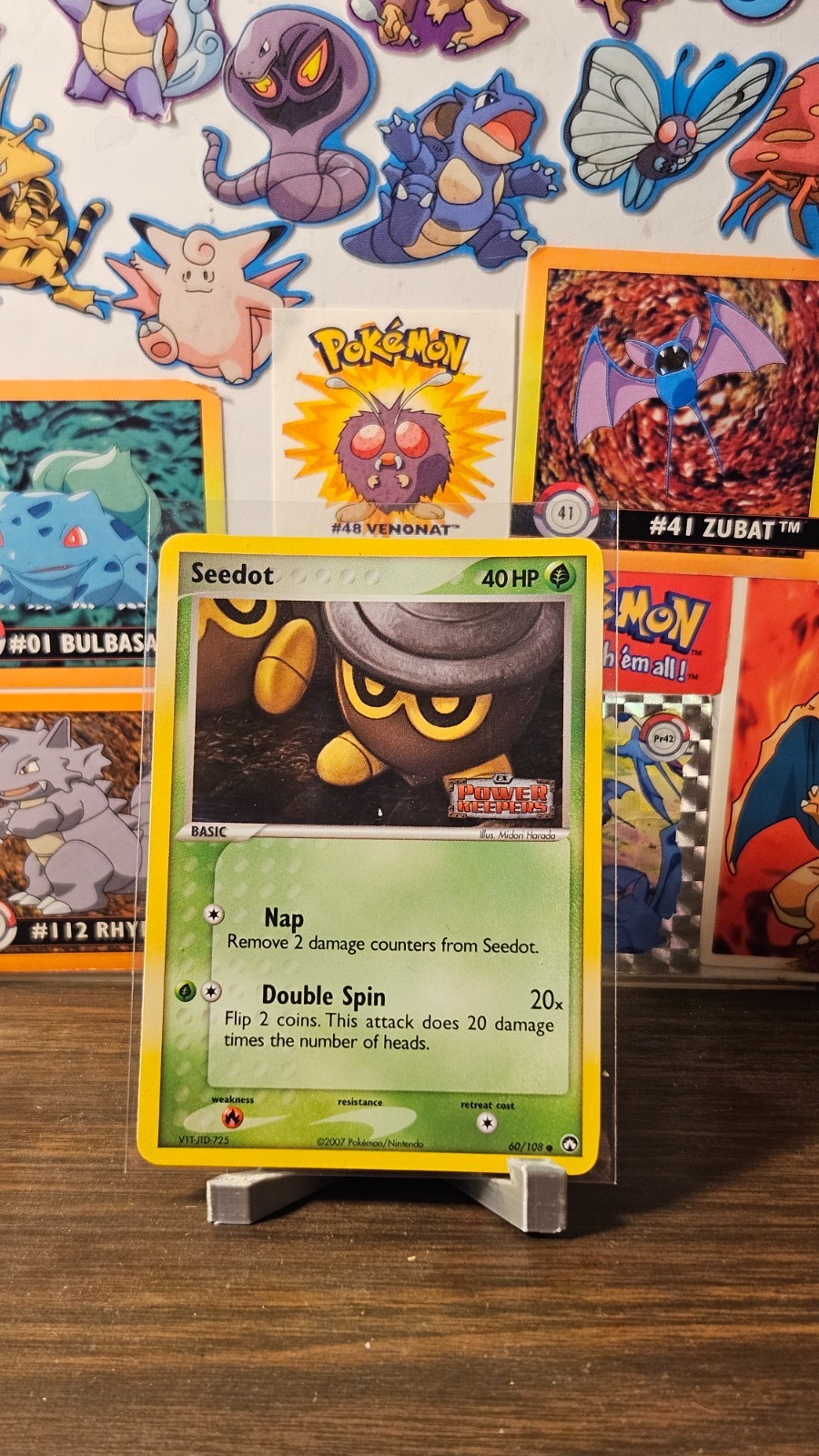 Pokémon TCG Seedot Reverse Holo 60/108 EX Power Keepers Stamped - LP/NM