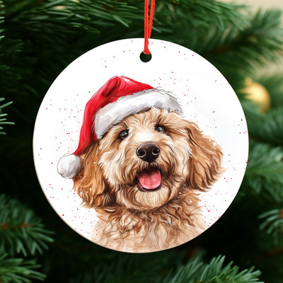 Golden Doodle Hund Christbaumkugel Secret Santa Geschenk süß Christbaumschmuck