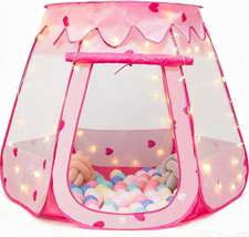 Pop up Princess Tent with Star Light, Toys for 1 2 3 Year Old Girl Birthday Gift