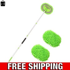 62'' Microfiber Car Wash Brush Mop Kit Sponge with Long Handle