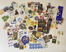 Vintage  Modern Partial Stickers Set Scrapbook Crafting Rainbows Animals  More