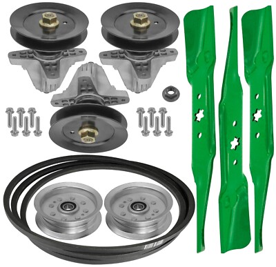 54'' Spindle w/ Blade Pulley & Belt for MTD CGT5426 CSLT5424 14A7A3Z G8400 G8600