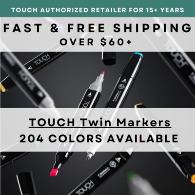 Shinhan TOUCH Twin Markers All 204 Colors - U.S. Authorized Retailer