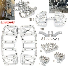 For Harley MX Floorboards Footboards Shift Levers Touring Road King Street Glide