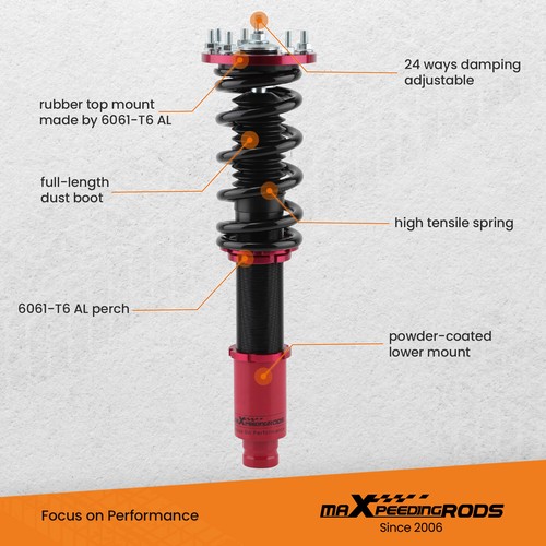 Damper Adjustable Coilovers Shock Kit for Honda Accord MK8 LX SE LX-P 2008-2012 - Picture 8 of 11