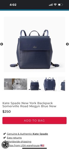 Kate Spade New York Backpack Somerville Blue - Picture 9 of 9