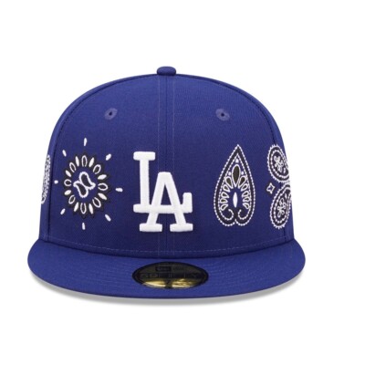 NEW ERA Los Angeles Dodgers ネイビー7 1/2 New Era Los Angeles Dodgers 59fifty All Over Paisley Royal