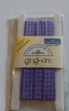 Doodlebug Ribbon Spool Gingham Lilac Forget-Me-Not Purple Blue