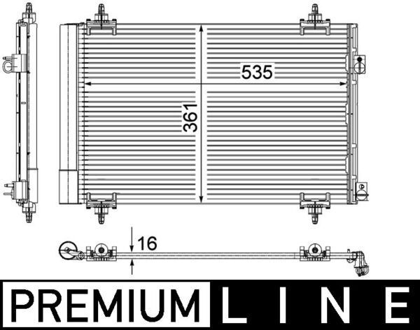 Mahle AC 587 000P Kondensator, Klimaanlage FüR CitroËN DS Peugeot-image