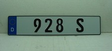 USA made euro style tag PORSCHE AUDI VW european license plate custom BIMMER
