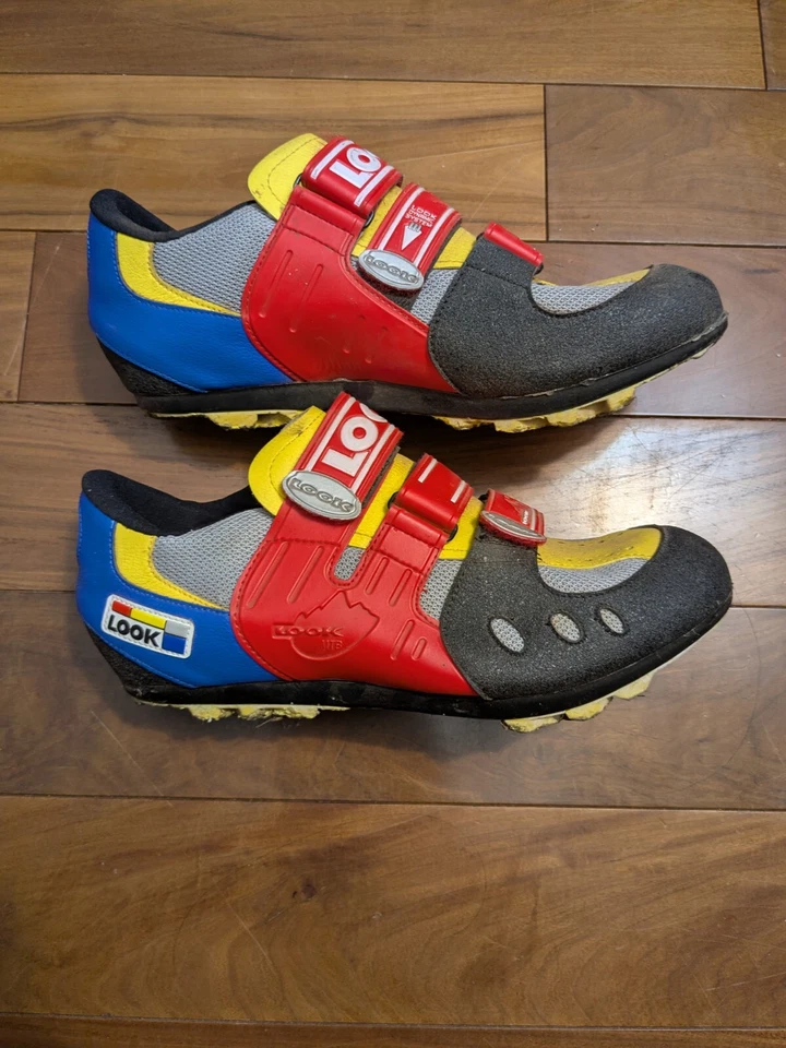 Look MTB vintage Mountain Bike Shoes 2 Bolt SPD US 8 EU 41.5 XC Gravel Read 👇 - Image 2 of 4