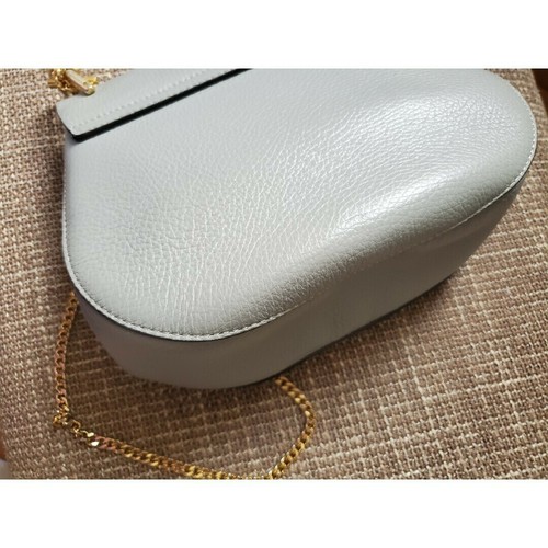 Chloe Shoulder Bag Drew Leather Chain Light Blue Crossbody Women's Auth JAPAN - Picture 4 of 9
