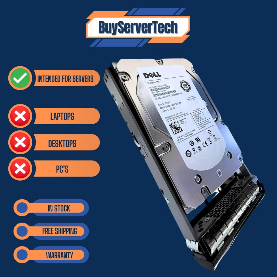 Dell W347K ST3600057SS 600GB 15K RPM 6Gb/s 3.5" SAS 0W347K HDD | (NEW 0 HOURS) - Image 3 of 4