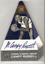 2011 PANINI CROWN ROYALE BLUE AUTOGRAPH SERIAL #37/50 CAMPY RUSSELL NY KNICKS